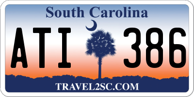 SC license plate ATI386