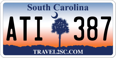 SC license plate ATI387