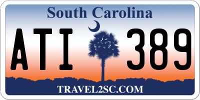 SC license plate ATI389