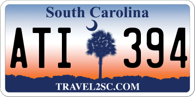 SC license plate ATI394
