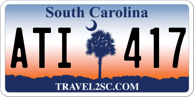 SC license plate ATI417
