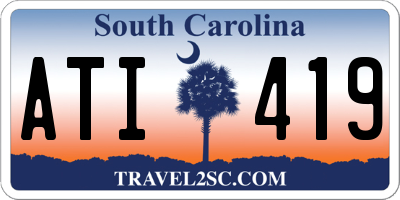 SC license plate ATI419
