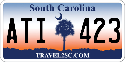 SC license plate ATI423