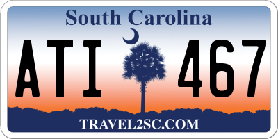 SC license plate ATI467