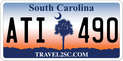 SC license plate ATI490