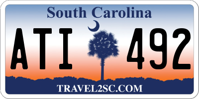 SC license plate ATI492