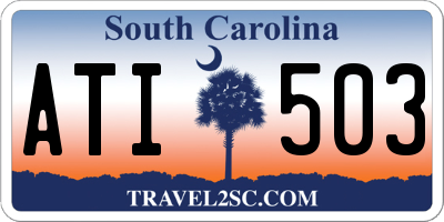SC license plate ATI503