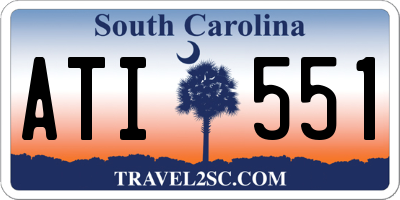 SC license plate ATI551