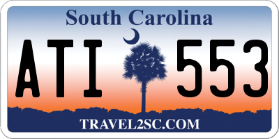 SC license plate ATI553