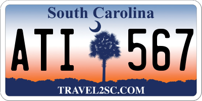 SC license plate ATI567