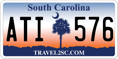SC license plate ATI576