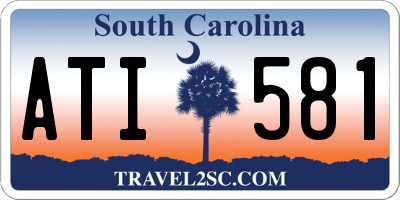 SC license plate ATI581