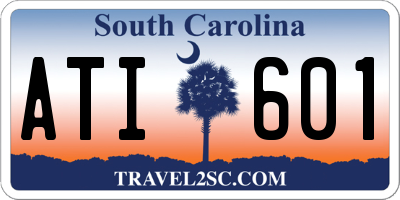 SC license plate ATI601