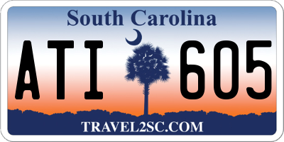 SC license plate ATI605