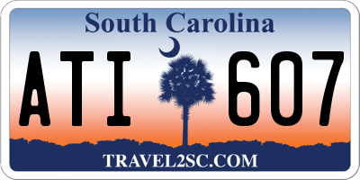 SC license plate ATI607