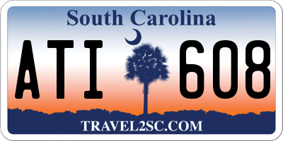 SC license plate ATI608