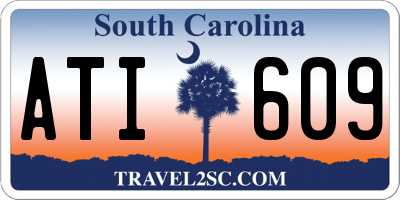 SC license plate ATI609