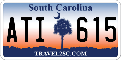SC license plate ATI615