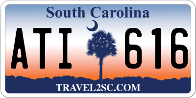 SC license plate ATI616