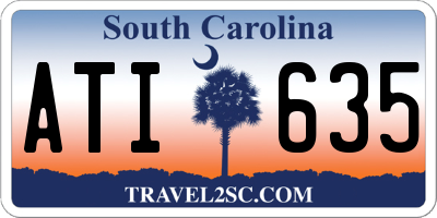 SC license plate ATI635