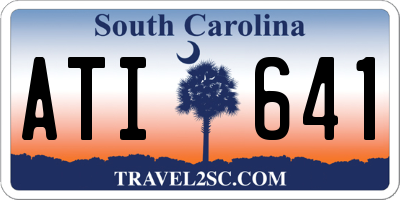 SC license plate ATI641