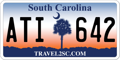 SC license plate ATI642