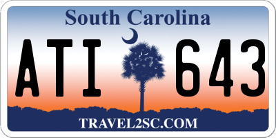 SC license plate ATI643