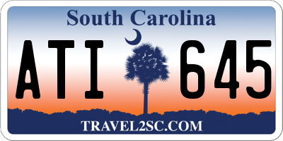 SC license plate ATI645