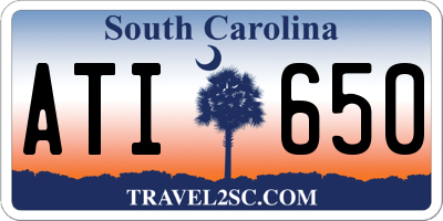 SC license plate ATI650