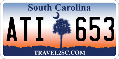 SC license plate ATI653