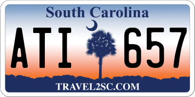 SC license plate ATI657