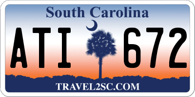 SC license plate ATI672