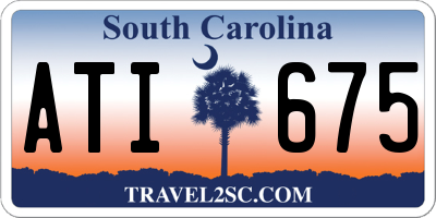 SC license plate ATI675