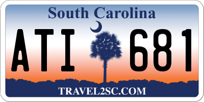 SC license plate ATI681