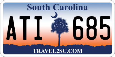 SC license plate ATI685