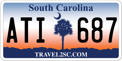 SC license plate ATI687