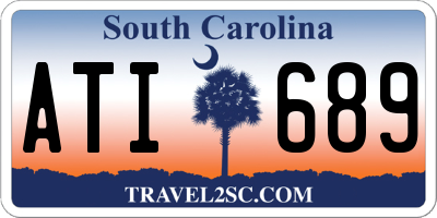 SC license plate ATI689