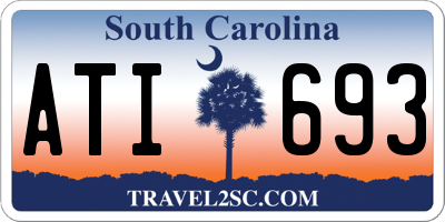 SC license plate ATI693