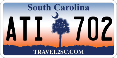 SC license plate ATI702
