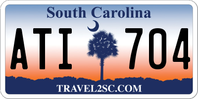 SC license plate ATI704