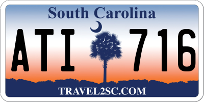 SC license plate ATI716