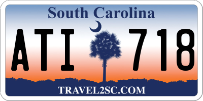 SC license plate ATI718