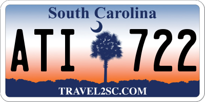 SC license plate ATI722