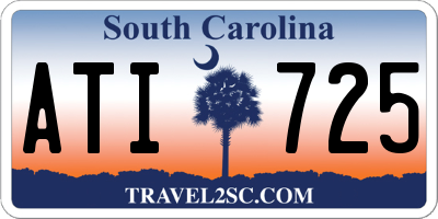 SC license plate ATI725