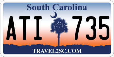 SC license plate ATI735