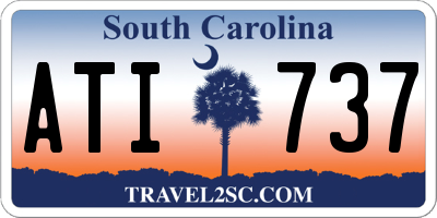 SC license plate ATI737
