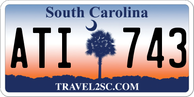 SC license plate ATI743