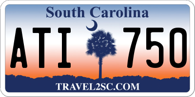 SC license plate ATI750
