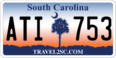 SC license plate ATI753