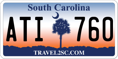 SC license plate ATI760